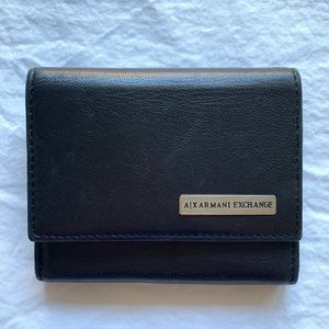 Armani Exchange Leather Trifold Wallet